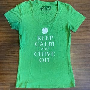 Authentic Keep Calm and Chive On T-Shirt
